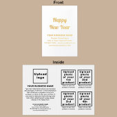 White Business Brand on New Year Foil Card Folienkarte