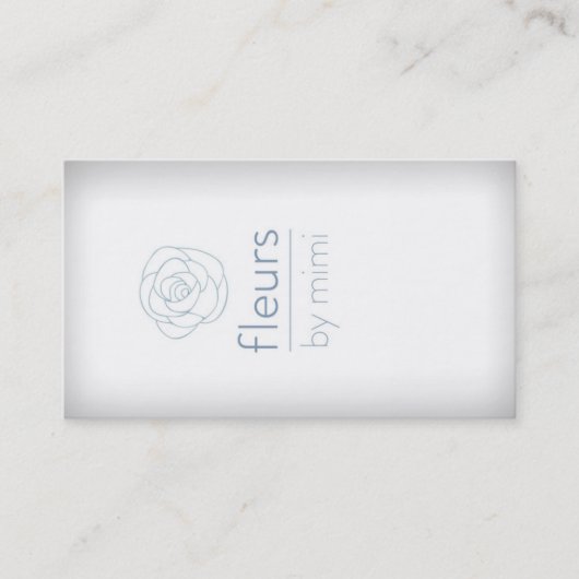 White Business Card mit Rose Visitenkarte (Vorderseite)