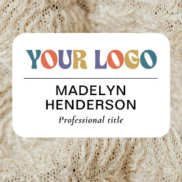 White Business Company Logo Employee Magnetic Namensschild