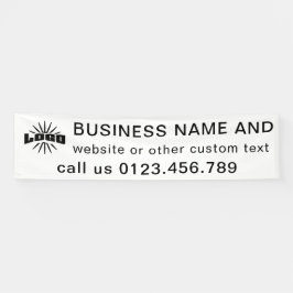 White Business Logo Company Outdoor 10' langer Vin Banner