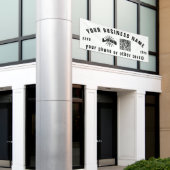 White Business Logo Qr Code Outdoor 10' langer Vin Banner (Äußeres Gebäude)