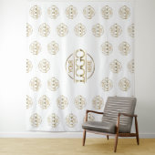 White Business Logo Step & Repeat Backdrop Banner Wandteppich (Beispiel)