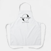 White Business Logo + Text Company Marke Long Schürze (Vorderseite)