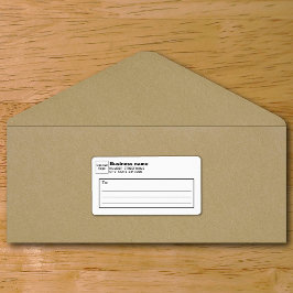 White Business Shipping Label