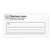 White Business Shipping Label (Vorne)