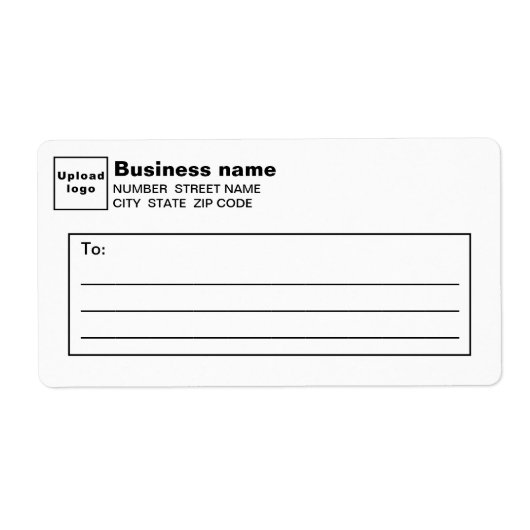White Business Shipping Label (Vorne)