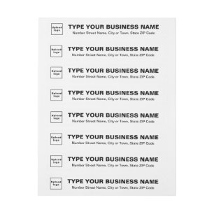 White Business Wrap rund um das Rücksendeadresse-L