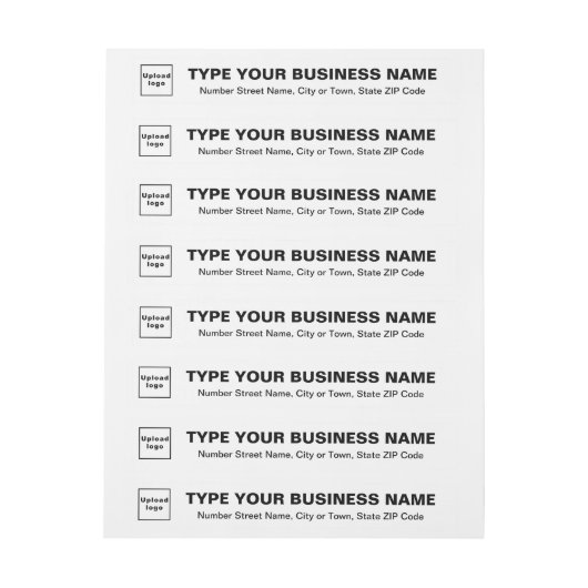 White Business Wrap rund um das Rücksendeadresse-L (Bogen)