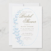 White Butterflies Boho Frame Elegantes Brautparty Einladung (Vorderseite)