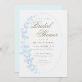 White Butterflies Boho Frame Elegantes Brautparty Einladung (Vorne/Hinten)