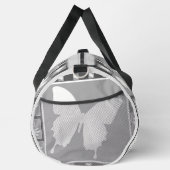 White Butterfly All Purpose Travel Gym Weekend Duffle Bag (Rechts)