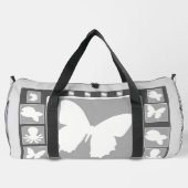 White Butterfly All Purpose Travel Gym Weekend Duffle Bag (Rückseite)
