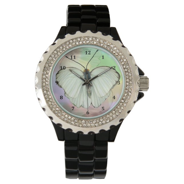 White Butterfly e Watch Armbanduhr (Vorderseite)