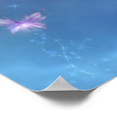 White Butterfly Fairy Moon Poster drucken (Ecke)
