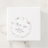 White Butterfly Garden Brautparty Vielen Dank Geschenkanhänger (Beispiel)