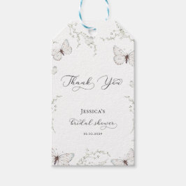 White Butterfly Garden Brautparty Vielen Dank Geschenkanhänger