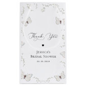 White Butterfly Garden Brautparty Vielen Dank Kleine Geschenktüte (Rückseite)