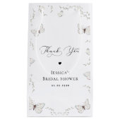 White Butterfly Garden Brautparty Vielen Dank Kleine Geschenktüte (Vorderseite)