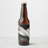 White Butterfly Koi Foto Personalisiert Bierflaschenetikett (Vorderseite)