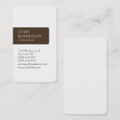 White Café Noir Runded Corner Business Card Visitenkarte (Vorne/Hinten)