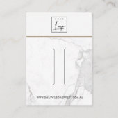 WHITE CALACATTA MARBLE TEXTURE HAARE CLIP DISPLAY VISITENKARTE (Vorderseite)