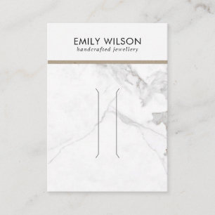 WHITE CALACATTA MARBTE TEXTURAIR CLIP DISPLAD CARD VISITENKARTE