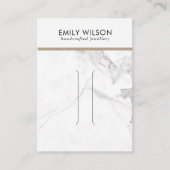 WHITE CALACATTA MARBTE TEXTURAIR CLIP DISPLAY CARD VISITENKARTE (Vorderseite)