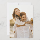 White Calendar Couple Two Foto Wedding Save The Date (Rückseite)