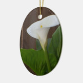 White Cali Lily Keramikornament (Links)