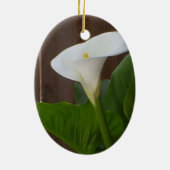 White Cali Lily Keramikornament (Hinten)