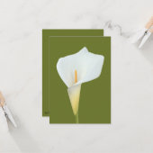White Calla Blume Gartengarten Foto Karte (Vorderseite/Rückseite Beispiel)