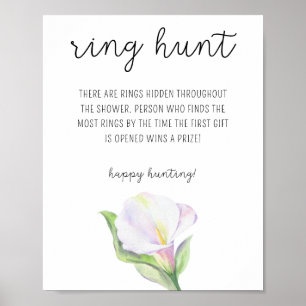 White calla - Brautparty-Ringjagd Poster