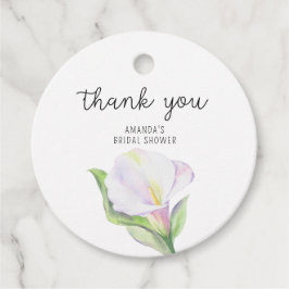 White calla - Brautparty vielen Dank Geschenkanhänger