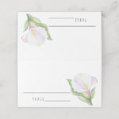 White calla - Hochzeiten von Platzkarten (Außenseite Aufgefaltet)