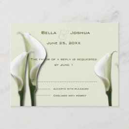 White Calla Lilien UAWG RSVP Karte