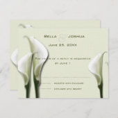 White Calla Lilien UAWG RSVP Karte (Vorne/Hinten)