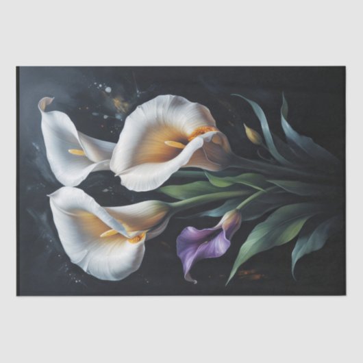 White Calla Lilies Decoupage Seidenpapier (Vorderseite)