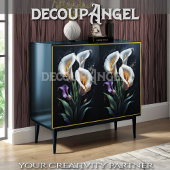 White Calla Lilies Decoupage Seidenpapier