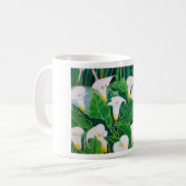 White Calla Lilies Kaffeetasse (Vorderseite Links)