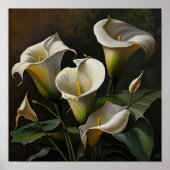 White Calla Lilies Lily Blume Art Print Poster (Vorne)