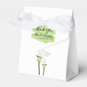 White Calla Lilies Watercolor Wedding Geschenkschachtel (Vorderseite)