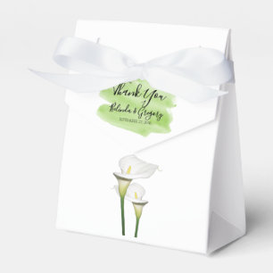 White Calla Lilies Watercolor Wedding Geschenkschachtel