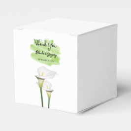 White Calla Lilies Watercolor Wedding Geschenkschachtel