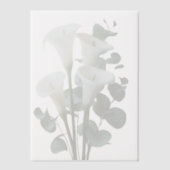 White Calla Lilies Wedding  Pergament Einladungen (Vorderseite)
