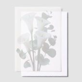 White Calla Lilies Wedding  Pergament Einladungen (Versetzt)