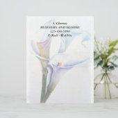 WHITE CALLA LILILILIES CUSTOMIZABLE LETTERHEAD BRIEFBOGEN (Stehend Vorderseite)