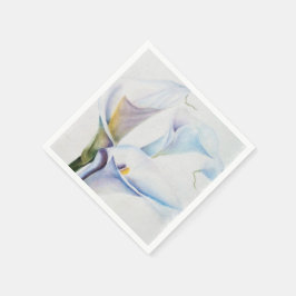 WHITE CALLA LILILIS PAPER NAPKINS SERVIETTE