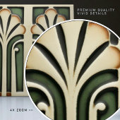 White Calla Lily Abstrakt im Stil der Mitte des Ja Fliese