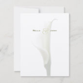 White Calla Lily Ankündigung Datum freihalten (Rückseite)