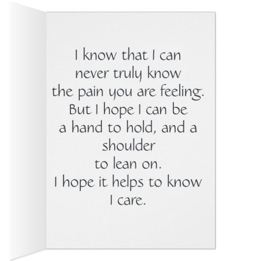 White Calla Lily, Beileid, Loss von Lieben (Innen (Rechts))